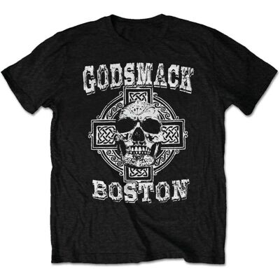 HeyRusty Godsmack Unisex T-Shirt - Boston Skull - Svart HeyRusty Godsmack Unisex T-Shirt - Boston Skull - Svart