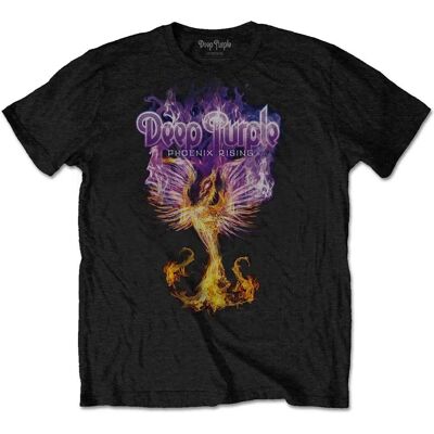 HeyRusty Diep Paars Phoenix Rising Zwart M - T-Shirt HeyRusty Diep Paars Phoenix Rising Zwart M - T-Shirt