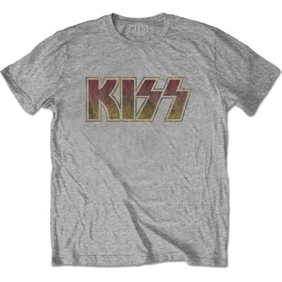 Kiss Grey Vintage Classic Band T-Shirt - T-shirt Kiss Grey Vintage Classic Band T-Shirt - T-shirt