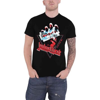 HeyRusty Judas Priest Tricou Negru cu Triunghi de Oțel - Trupa Rock HeyRusty Judas Priest Tricou Negru cu Triunghi de Oțel - Trupa Rock
