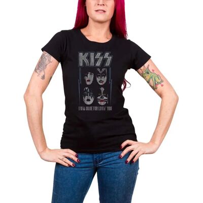 KISS Made For Lovin' You Distressed T-Shirt - Rock KISS Made For Lovin' You Distressed T-Shirt - Rock