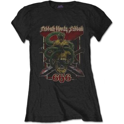 Black Sabbath Bloody Sabbath 666 Ladies T-Shirt - T-Shirt Black Sabbath Bloody Sabbath 666 Ladies T-Shirt - T-Shirt