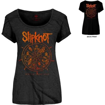Slipknot Black The Wheel T-shirt - Casual Top Slipknot Black The Wheel T-shirt - Casual Top