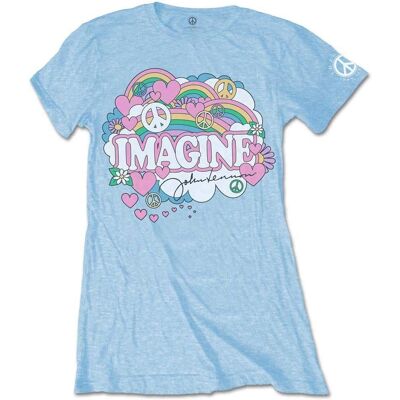 John Lennon Blue Rainbows Love & Peace T-shirt John Lennon Blue Rainbows Love & Peace T-shirt