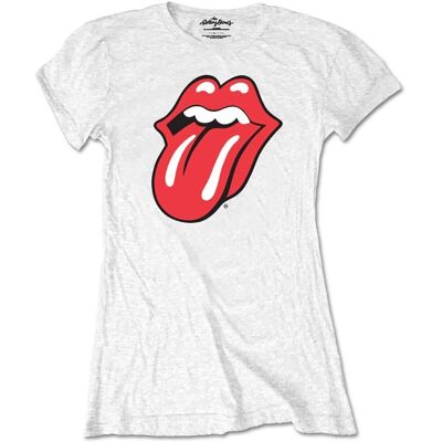 The Rolling Stones Klassisk Tongue Vit T-shirt The Rolling Stones Klassisk Tongue Vit T-shirt
