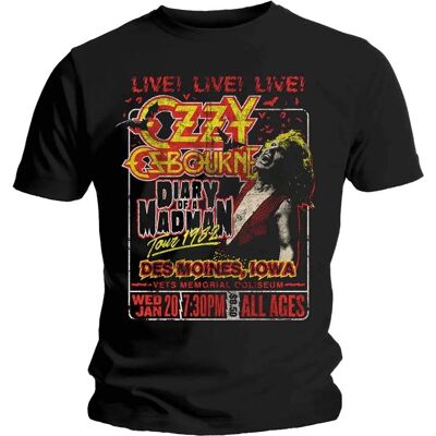 Rock Off Ozzy Osbourne - Diary Of A Madman Tour - T-Shirt Rock Off Ozzy Osbourne - Diary Of A Madman Tour - T-Shirt