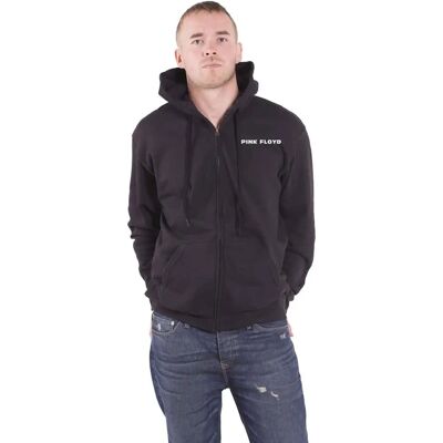 Pink Floyd Hoodie Dark Side of the Moon Circle Logo Official Mens Black Zipped XL Pink Floyd Hoodie Dark Side of the Moon Circle Logo Official Mens Black Zipped XL
