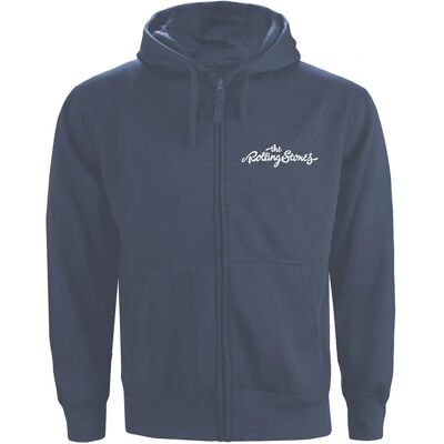 HeyRusty The Rolling Stones Unisex Blå Hoodie - Hoodie HeyRusty The Rolling Stones Unisex Blå Hoodie - Hoodie