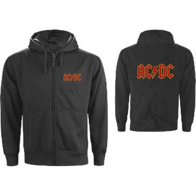 HeyRusty AC/DC Unisex Zipped Hoodie - Rock, Grey XL HeyRusty AC/DC Unisex Zipped Hoodie - Rock, Grey XL