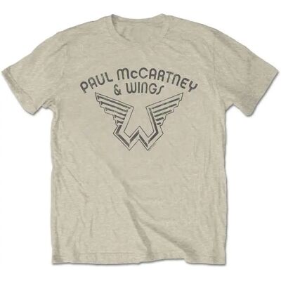 HeyRusty Paul McCartney Unisex Wings Logo Naturlig T-shirt - T-shirt HeyRusty Paul McCartney Unisex Wings Logo Naturlig T-shirt - T-shirt