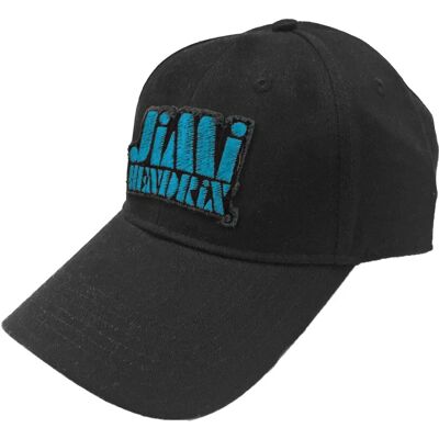 Jimi Hendrix Unisex Baseball Cap - Blå Stencil Logo Jimi Hendrix Unisex Baseball Cap - Blå Stencil Logo