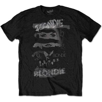 Blondie XXL Svart Mash Up Band Logga T-shirt Blondie XXL Svart Mash Up Band Logga T-shirt