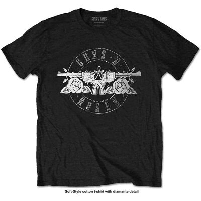 Guns N' Roses Svart Diamant Cirkel Logo T-Shirt Guns N' Roses Svart Diamant Cirkel Logo T-Shirt