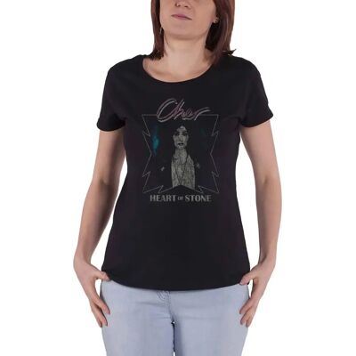 Cher 2XL Svart Heart of Stone T-Shirt - Dam Cher 2XL Svart Heart of Stone T-Shirt - Dam