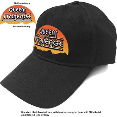 HeyRusty Queens Of The Stone Age Sunrise Logo Baseball Cap - Baseball Cap HeyRusty Queens Of The Stone Age Sunrise Logo Baseball Cap - Baseball Cap