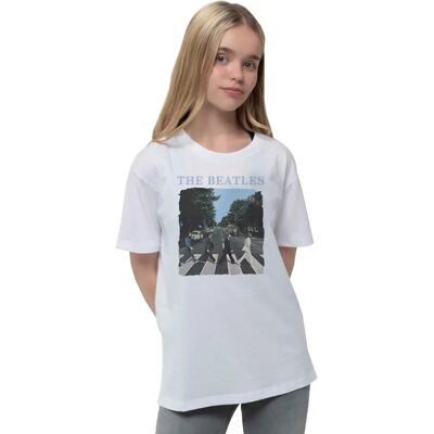 The Beatles Barn Vit T-shirt - Abbey Road & Logo - 7-8 år The Beatles Barn Vit T-shirt - Abbey Road & Logo - 7-8 år