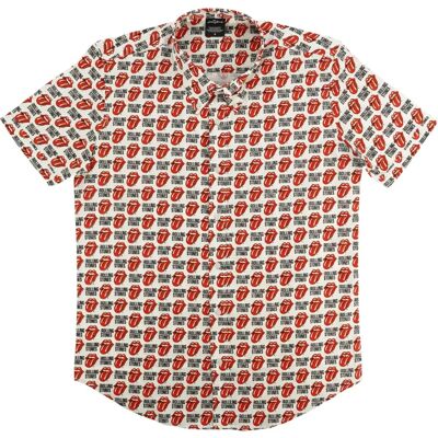 HeyRusty The Rolling Stones Unisex Casual Shirt - Tongue And Text White XXL HeyRusty The Rolling Stones Unisex Casual Shirt - Tongue And Text White XXL