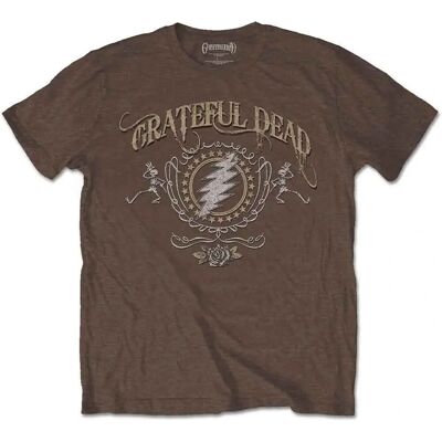 Grateful Dead XXL Brun Unisex T-Shirt Bolt Logo Grateful Dead XXL Brun Unisex T-Shirt Bolt Logo
