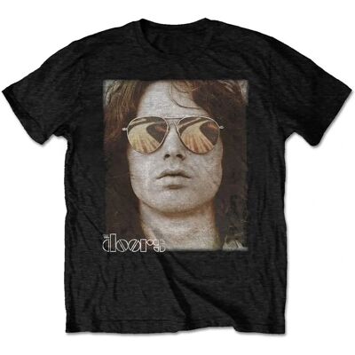 The Doors Jim Face Svart Stor T-shirt The Doors Jim Face Svart Stor T-shirt