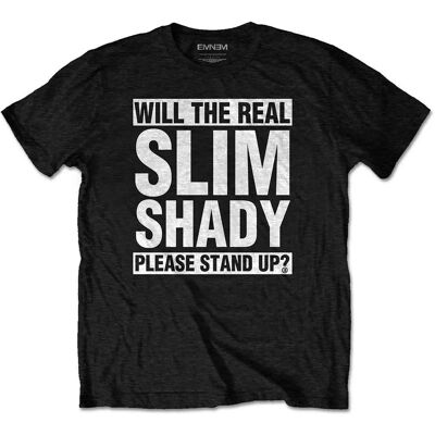 Eminem The Real Slim Shady T-shirt Noir - T-shirt - Publicité Eminem The Real Slim Shady T-shirt Noir - T-shirt - Publicité