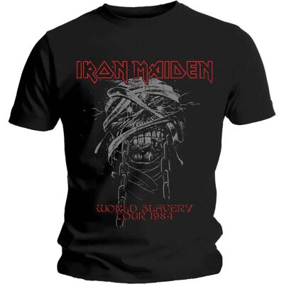 Iron Maiden World Slavery 1984 Tour T-Shirt - T-Shirt Iron Maiden World Slavery 1984 Tour T-Shirt - T-Shirt