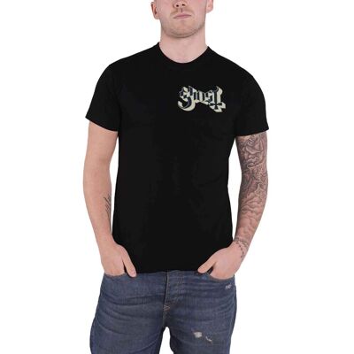 Svart Ghost T-shirt med logotyp i fickan - Band Merch Svart Ghost T-shirt med logotyp i fickan - Band Merch