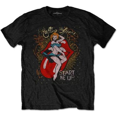 HeyRusty The Rolling Stones Start Me Up Svart T-shirt - Rock HeyRusty The Rolling Stones Start Me Up Svart T-shirt - Rock