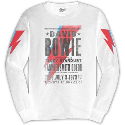 HeyRusty David Bowie Hammersmith Odeon White Long Sleeve T Shirt - T-shirt HeyRusty David Bowie Hammersmith Odeon White Long Sleeve T Shirt - T-shirt