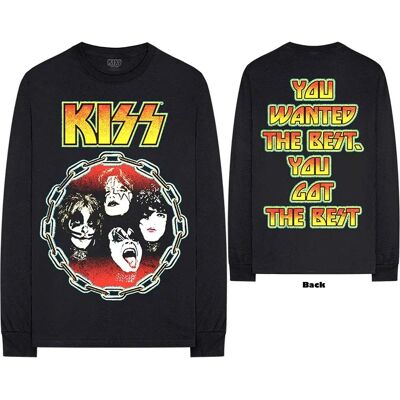 HeyRusty Kiss Unisex T-shirt - Long Sleeves, Black, Model: Kiss, Type: T-shirt HeyRusty Kiss Unisex T-shirt - Long Sleeves, Black, Model: Kiss, Type: T-shirt
