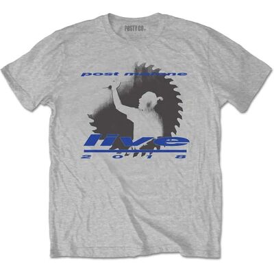 Post Malone Grå T-shirt - Live Saw - Officiellt band merchandise Post Malone Grå T-shirt - Live Saw - Officiellt band merchandise