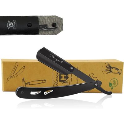 Haryali London - Cut Throat Razor Kit - Noir Mat - Publicité Haryali London - Cut Throat Razor Kit - Noir Mat - Publicité