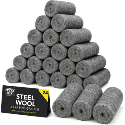 SOL - Wire Wool Pad - 24-pack - Stainless Steel - Sanding Pad SOL - Wire Wool Pad - 24-pack - Stainless Steel - Sanding Pad