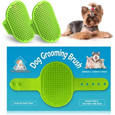 SOL - 2pk Pet Brushes - Soft Silicone - 2-pack - Pet Grooming Brush SOL - 2pk Pet Brushes - Soft Silicone - 2-pack - Pet Grooming Brush
