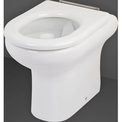 Rak Ceramics Rak Compact Rimless Comfort Height Back To Wall Toilet - Wrapover Seat Rak Ceramics Rak Compact Rimless Comfort Height Back To Wall Toilet - Wrapover Seat