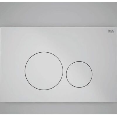 Rak Ceramics - Rak Ecofix Round Dual Flush Plates - White Rak Ceramics - Rak Ecofix Round Dual Flush Plates - White