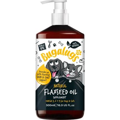 BUGALUGS - Flaxseed Oil for Pets - Omega 3-6-9 - Ergänzung BUGALUGS - Flaxseed Oil for Pets - Omega 3-6-9 - Ergänzung