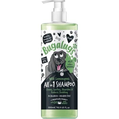 Bugalugs All in 1 Dog Shampoo - Wild Lemongrass 500ml Bugalugs All in 1 Dog Shampoo - Wild Lemongrass 500ml