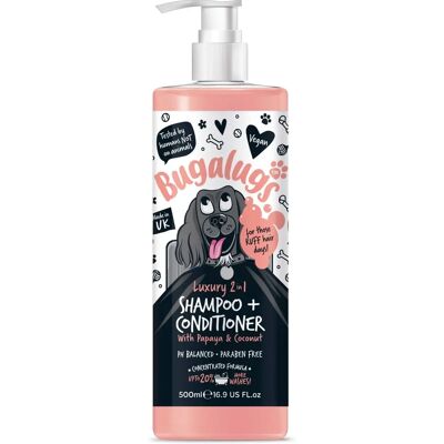 Bugalugs Hundeshampoo - 2-in-1 Papaya & Kokos - Luxus - 500ml Bugalugs Hundeshampoo - 2-in-1 Papaya & Kokos - Luxus - 500ml