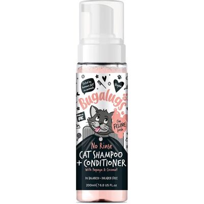 Bugalugs Papaya Coconut Cat No Rinse Shampoo Conditioner - Cat Bugalugs Papaya Coconut Cat No Rinse Shampoo Conditioner - Cat