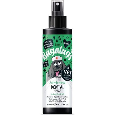 BUGALUGS Dog Breath Freshener Spray - Natural Dog Teeth Cleaning BUGALUGS Dog Breath Freshener Spray - Natural Dog Teeth Cleaning
