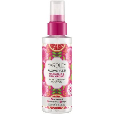 Yardley London Flowerazzi Magnolia & Pink Orchid Body Oil 125ml Yardley London Flowerazzi Magnolia & Pink Orchid Body Oil 125ml