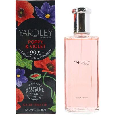 Yardley London Poppy & Violet Eau de Toilette - 125ml Yardley London Poppy & Violet Eau de Toilette - 125ml