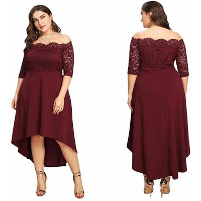 Aquarius Wine Flo Midi Party Dress - Party Dress Aquarius Wine Flo Midi Party Dress - Party Dress