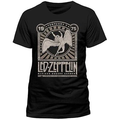Led Zeppelin Madison Square Garden 1975 Schwarzes M T-Shirt Led Zeppelin Madison Square Garden 1975 Schwarzes M T-Shirt