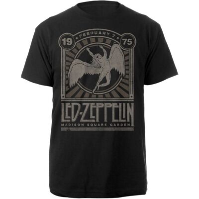 Led Zeppelin Madison Square Garden 1975 Schwarzes XL T-Shirt Led Zeppelin Madison Square Garden 1975 Schwarzes XL T-Shirt