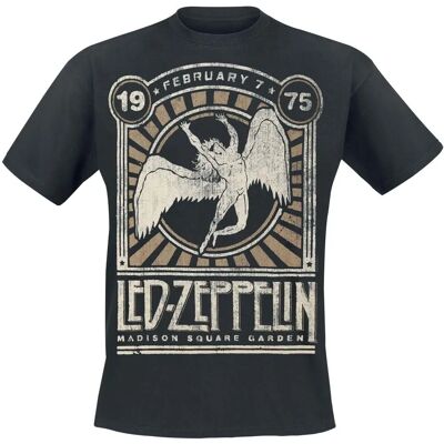 Led Zeppelin Madison Square Garden 1975 T-paita - Short Sleeve - Musta - Unisex Led Zeppelin Madison Square Garden 1975 T-paita - Short Sleeve - Musta - Unisex