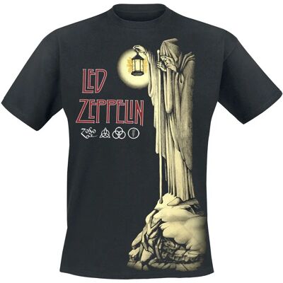 Led Zeppelin Hermit Black XL T-Shirt - Unisex Rock Merch Led Zeppelin Hermit Black XL T-Shirt - Unisex Rock Merch