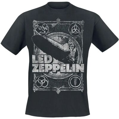 T-shirt noir Led Zeppelin Shook Me - Rock - Publicité T-shirt noir Led Zeppelin Shook Me - Rock - Publicité