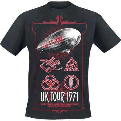 Plugged Sweden - Led Zeppelin UK Tour '71 - XX-Large - Black - T-Shirt Plugged Sweden - Led Zeppelin UK Tour '71 - XX-Large - Black - T-Shirt