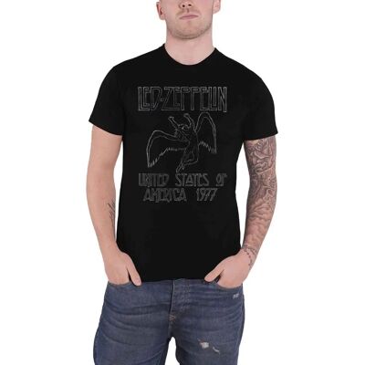 Led Zeppelin USA 77 Cotton T-Shirt - Rock Led Zeppelin USA 77 Cotton T-Shirt - Rock